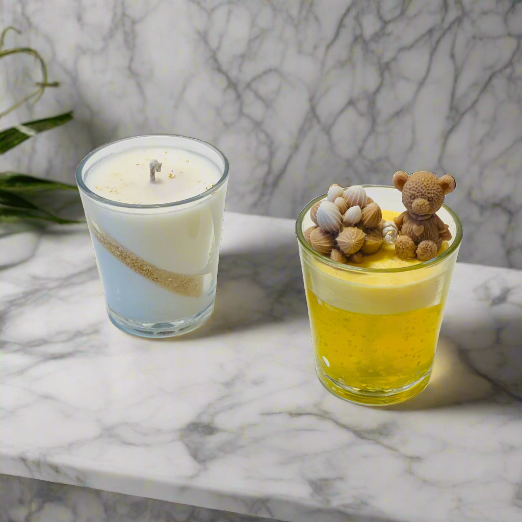 Dofty doftljus i glas – eleganta och dekorativa ljus – handgjorda ljus i glasbehållare