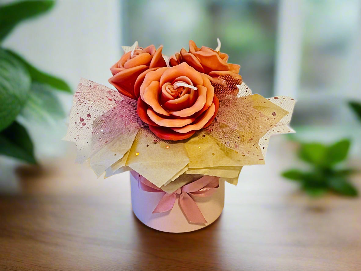 Dofty doftljus formade som blombuketter – handgjorda och blommiga ljus – romantiska doftljus