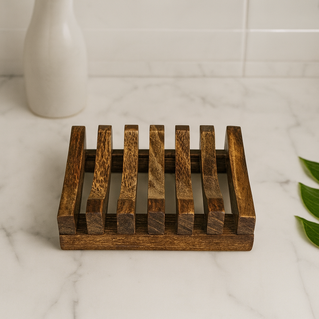 Bamboo soap dish
