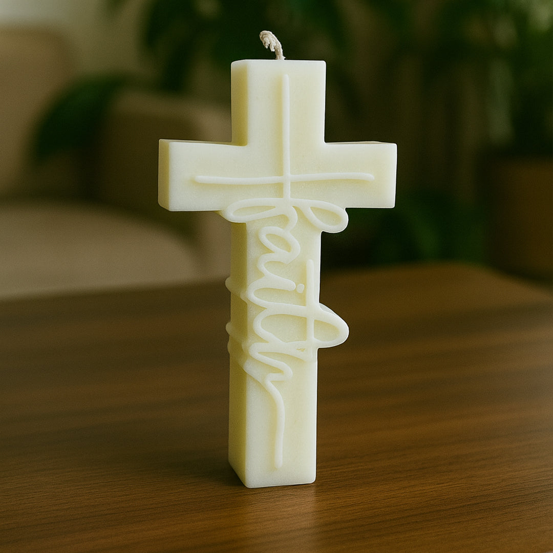 Scented candle Cross Faith 
