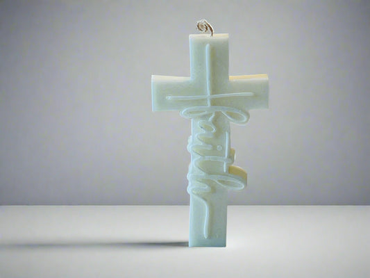 Doftljus - kors "faith"
