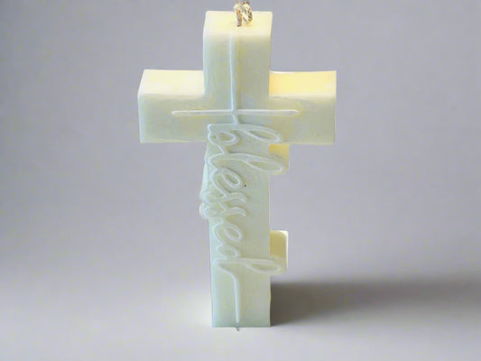 Doftljus - kors "blessed"