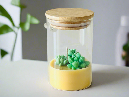 Handgjort doftljus i glas med mjuk och behaglig doft – Dofty