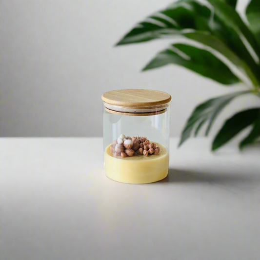 Handgjort doftljus i glas med mjuk och behaglig doft – Dofty
